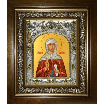 Икона освященная "Виктория Коринфская",в киоте 20x24 см фото