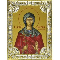 Икона освященная "Марина Антиохийская великомученица ", 18x24 см, со стразами фото