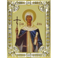 Икона освященная "Нина равноапостольная", 18x24 см, со стразами фото