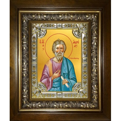 Икона освященная "Андрей Первозванный, апостол", в киоте 24x30 см фото