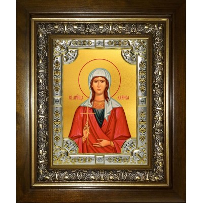 Икона освященная "Лариса", в киоте 24x30 см фото