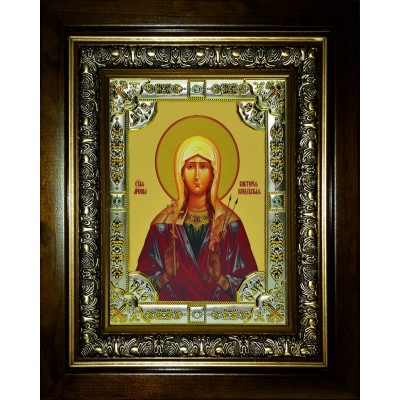 Икона освященная "Виктория Кордубская", в киоте 24x30 см фото