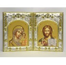 Икона освященная "Венчальная пара - Господь Вседержитель и Казанская Божия Матерь"