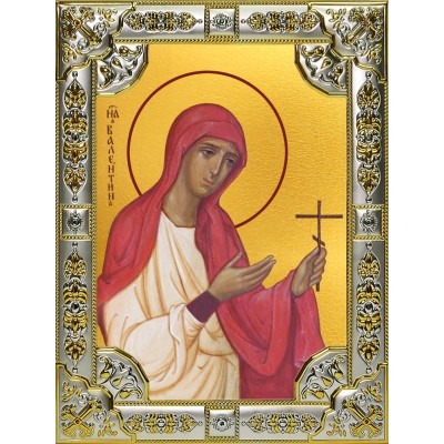 Икона освященная "Валентина Кесарийская мученица",  18x24 см, со стразами фото