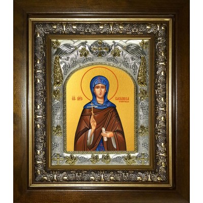 Икона освященная "Василисса Египетская преподобномученица",в киоте 20x24 см фото