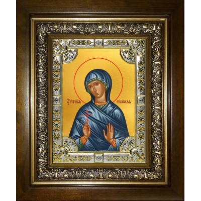 Икона освященная "Евгения Римская великомученица", в киоте 24x30 см фото