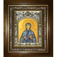 Икона освященная "Евгения Римская великомученица",в киоте 20x24 см фото