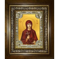 Икона освященная "Евдокия Илиопольская преподобномученица",в киоте 24x30 см фото