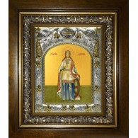 Икона освященная "Екатерина великомученица", 14x18 см,в киоте 20x24 см фото