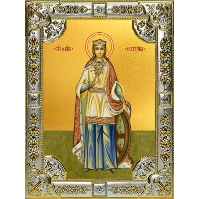 Икона освященная "Екатерина великомученица",  18x24 см, со стразами фото