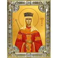 Икона освященная "Елена Сербская благоверная царица",  18x24 см, со стразами фото