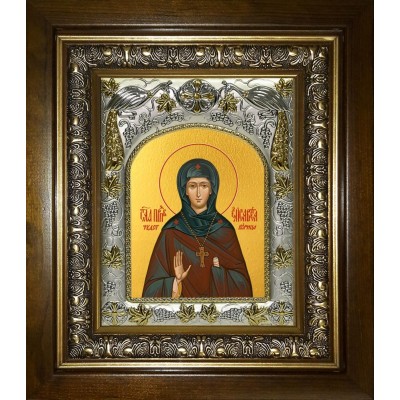 Икона освященная "Елизавета, Елисавета чудотворица, игумения Константинопольская преподобная", в киоте 20x24 см фото
