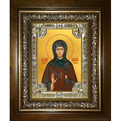 Икона освященная "Елизавета, Елисавета чудотворица, игумения Константинопольская преподобная", в киоте 24x30 см фото
