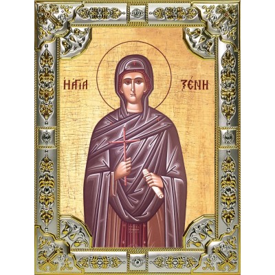 Икона освященная "Ксения Миласская ,преподобная", 18x24 см, со стразами фото