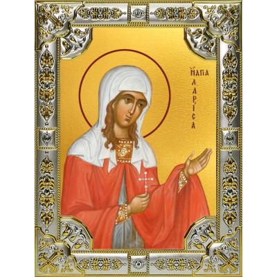 Икона освященная "Лариса Готфская, мученица", 18x24 см, со стразами фото