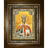 Икона освященная "Людмила мученица, княгиня Чешская", в киоте 24x30 см фото