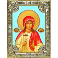 Икона освященная "Алла Готфская мученица", 18x24 см, со стразами фото