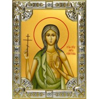 Икона освященная "Мария Египетская, преподобная", 18x24 см, со стразами фото