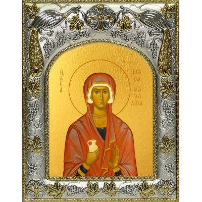 Икона освященная "Мария Магдалина равноапостольная, мироносица", 14x18 см фото