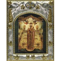 Икона освященная "Вертоград заключенный икона Божией Матери", 14x18 см фото