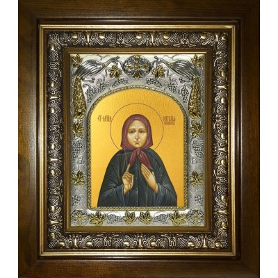 Икона освященная "Наталья, Наталия Скопинская мученица", в киоте 20x24 см фото