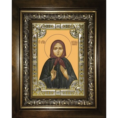 Икона освященная "Наталья, Наталия Скопинская мученица", в киоте 24x30 см фото