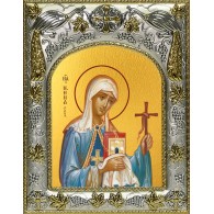 Икона освященная "Нина просветительница Грузии, равноапостольная", 14x18 см фото