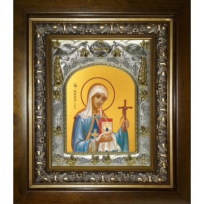 Икона освященная "Нина просветительница Грузии, равноапостольная", в киоте 20x24 см фото