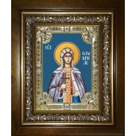 Икона освященная "Олимпиада Константинопольская диаконисса", в киоте 24x30 см фото