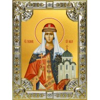 Икона освященная "Ольга равноапостольная великая княгиня", 18x24 см, со стразами фото