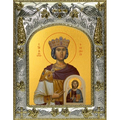 Икона освященная "Феодора Цареградская преподобная", 14x18 см фото
