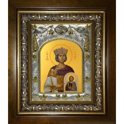 Икона освященная "Феодора Цареградская преподобная", в киоте 20x24 см фото