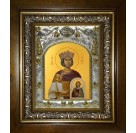 Икона освященная "Феодора Цареградская преподобная", в киоте 20x24 см