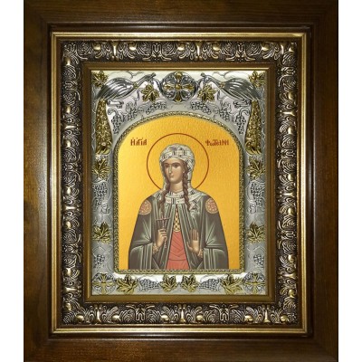 Икона освященная "Фотина (Светлана) Самаряныня, Римская, мученица", в киоте 20x24 см фото