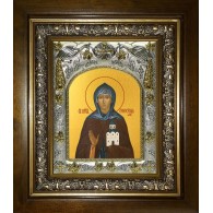Икона освященная "Евфросиния (Евдокия) Московская, преподобная " ,в киоте 20x24 см фото
