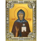 Икона освященная "Евфросиния (Евдокия) Московская, преподобная ", 18x24 см, со стразами