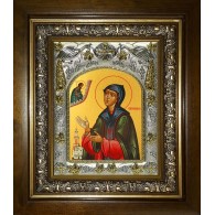 Икона освященная "Евфросиния (Евдокия) Суздальская благоверная княгиня, преподобная", в киоте 20x24 см фото