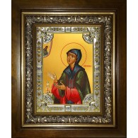 Икона освященная "Евфросиния (Евдокия) Суздальская благоверная княгиня, преподобная", в киоте 24x30 см фото