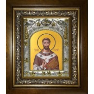 Икона освященная "Августин блаженный", в киоте 20x24 см фото