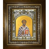 Икона освященная "Августин блаженный", в киоте 20x24 см фото