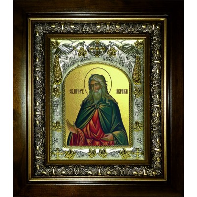 Икона освященная "Авраам блаженный", 14x18 см, в деревянном киоте 20x24 см фото
