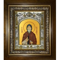 Икона освященная "Александр Константинопольский, преподобный", в киоте 20x24 см фото