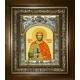 Икона освященная "Александр Невский, благоверный князь", в киоте 20x24 см