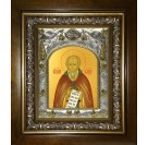 Икона освященная "Александр Свирский преподобный", в киоте 20x24 см