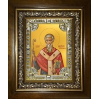 Икона освященная "Амвросий Медиоланский святитель", в киоте 24x30 см фото