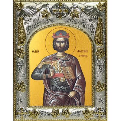 Икона освященная "Анастасий Персиянин, преподобномученик", 14x18 см фото