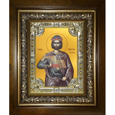 Икона освященная "Анастасий Персиянин, преподобномученик", в киоте 24x30 см фото
