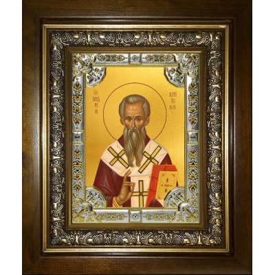 Икона освященная "Андрей Архиепископ Критский святитель", в киоте 24x30 см фото