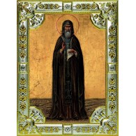 Икона освященная "Антоний Великий преподобный", 18x24 см, со стразами фото