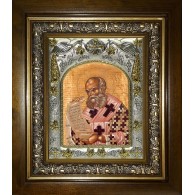 Икона освященная "Афанасий Великий Александрийский, святитель", в киоте 20x24 см фото